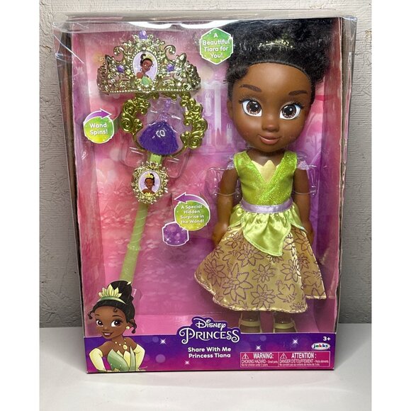 Disney Princess Share With Me Princess Tiana Doll With Wand & Tiara Jakks Pacifi - Picture 1 of 5